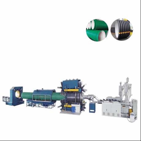 Liña de extrusión de tubos corrugados de dobre parede tipo vertical de HDPE, PP e tubos acanalados de PVC