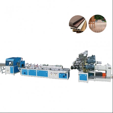 Liña de extrusión de chan de perfiles de madeira e plástico JWELL PE&PP